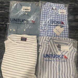 UNTUCKit Womens Assorted Color Shirts 4 pack Bundle Size 0